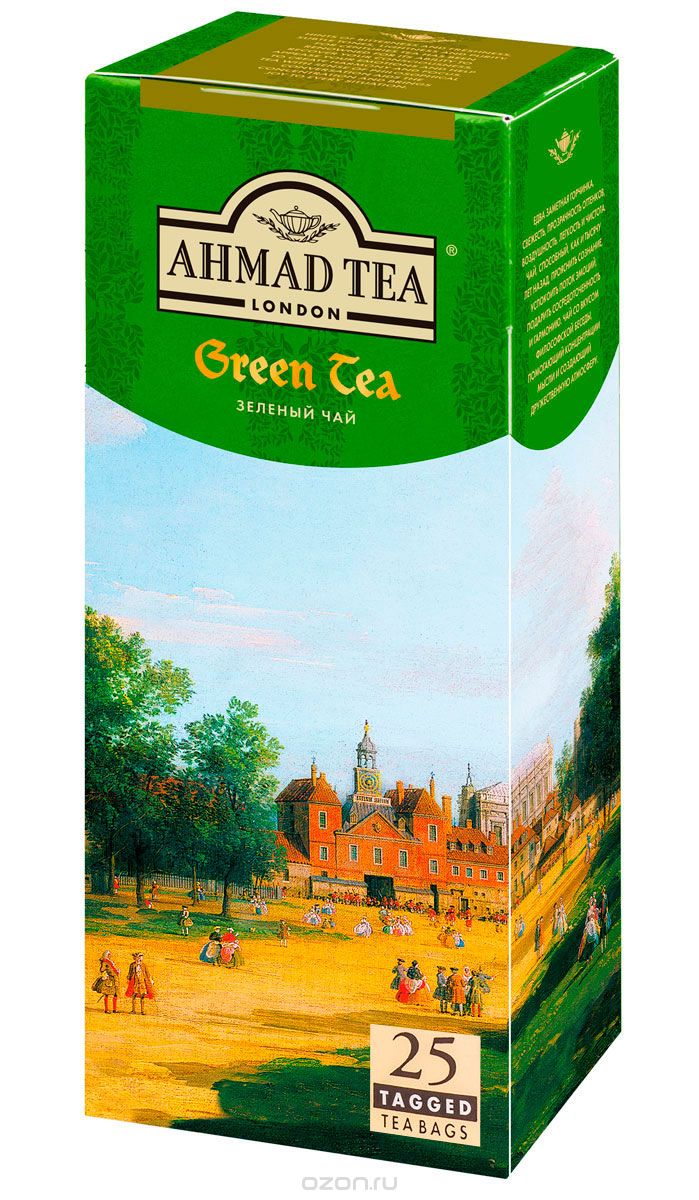 Ahmad Tea зеленый чай в пакетиках, 25 шт