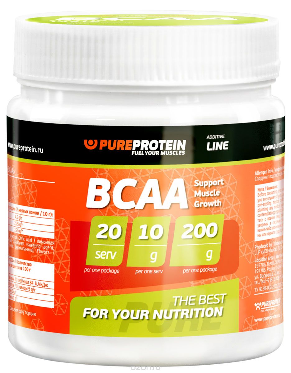 BCAA PureProtein "Additive Line", апельсин, 200 г
