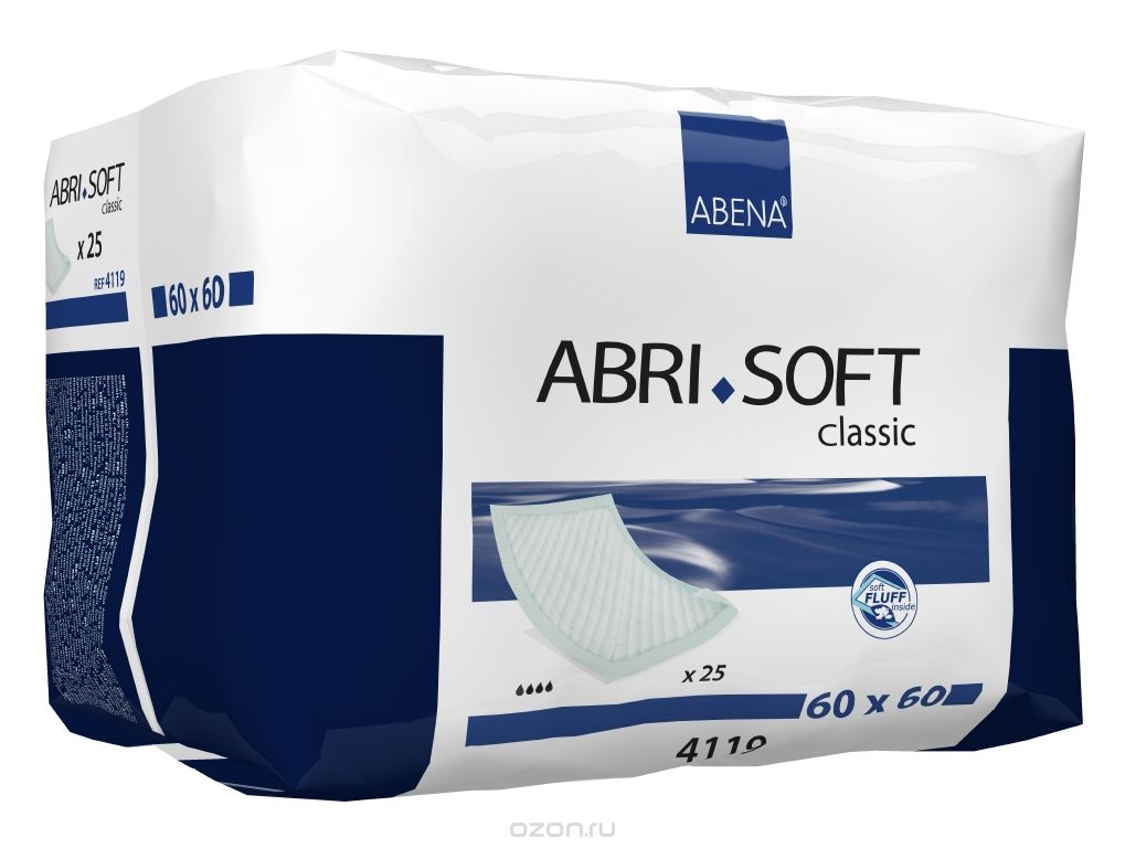 Abena Пеленка одноразовая Abri-Soft Classic 60 х 60 см 25 шт 4119