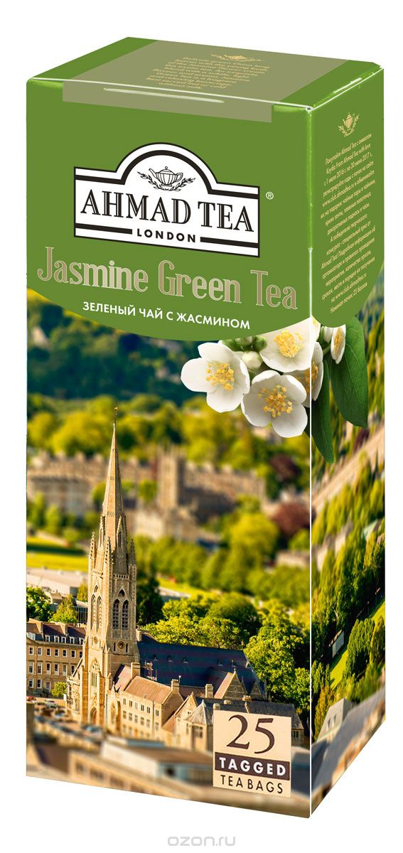 Ahmad Tea зеленый чай с жасмином в пакетиках, 25 шт