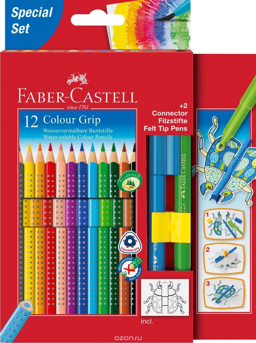 Faber-Castell    Grip 2001 12  + 2  Connector,    