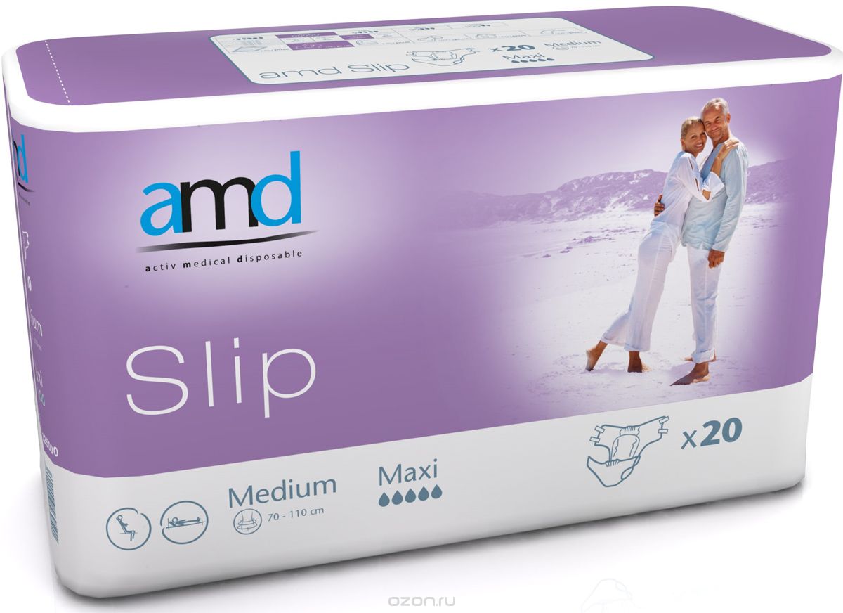 AMD Подгузники для взрослых Slip M Maxi 20 шт